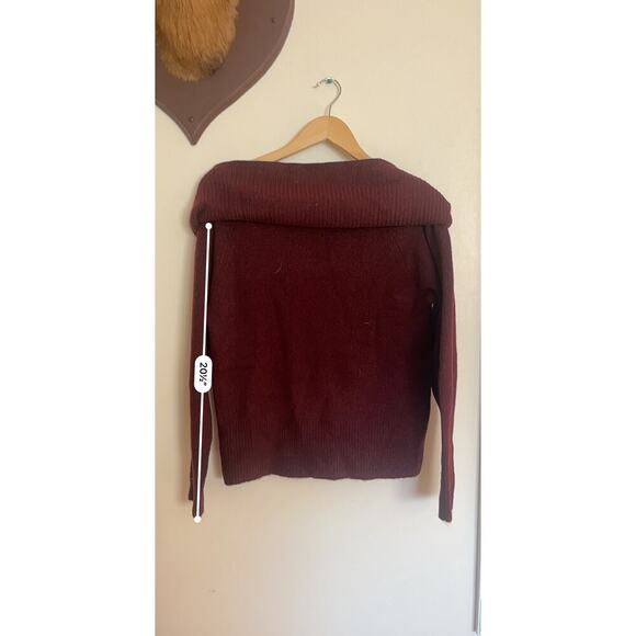 NWT BeachLunchLounge Womens Marilyn Priscilla Sweater Rib-Knit Merlot‎ Size XS - Picture 10 of 11